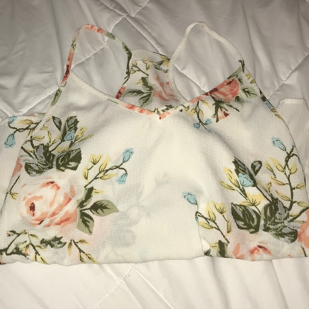 floral flowy tank top